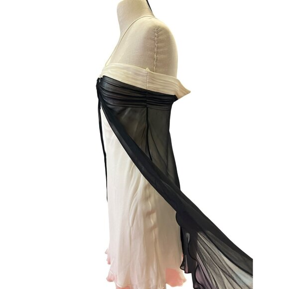 White House Black Market Silk Chiffon Strapless Dress 6 Short Prom Homecoming We - Picture 4 of 10